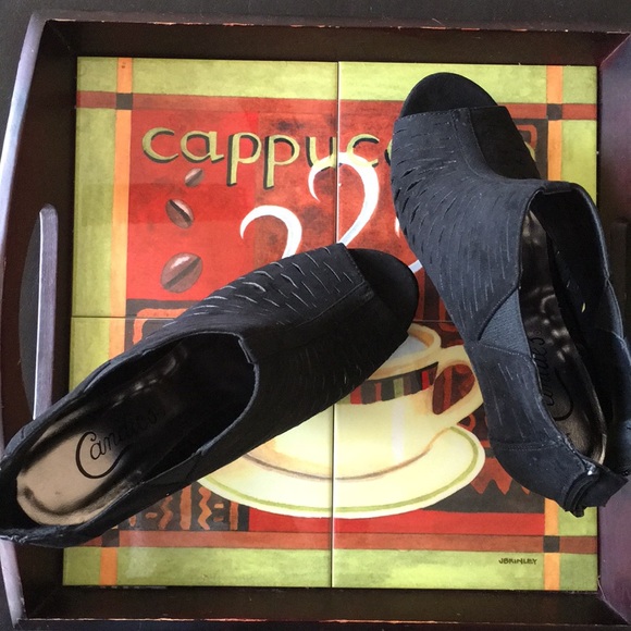 Candie’s Black Peep Toe Heels - Picture 7 of 7